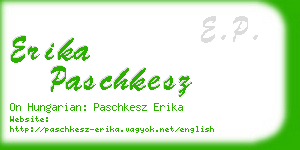 erika paschkesz business card